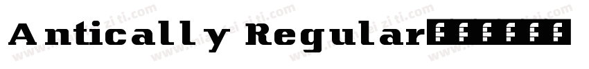 Antically Regular字体转换